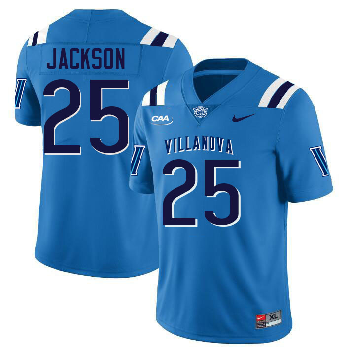 Villanova Wildcats #25 Amari Jackson College Football Jerseys Stitched-Light Blue